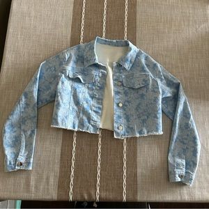 Blue cropped jacket